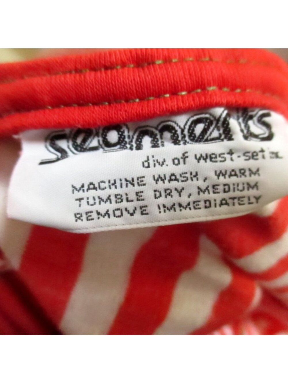 True Vintage T-shirt Small 1980's Valley Red & White Striped Short Sleeve Top
